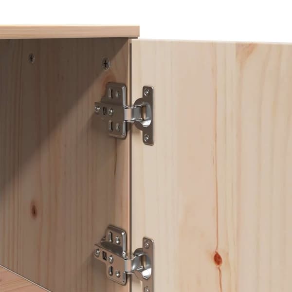 vidaXL højskab 67x40x108,5 cm massivt fyrretræ