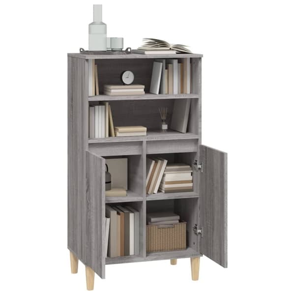 vidaXL skab 60x36x110 cm konstrueret træ Grå sonoma-eg