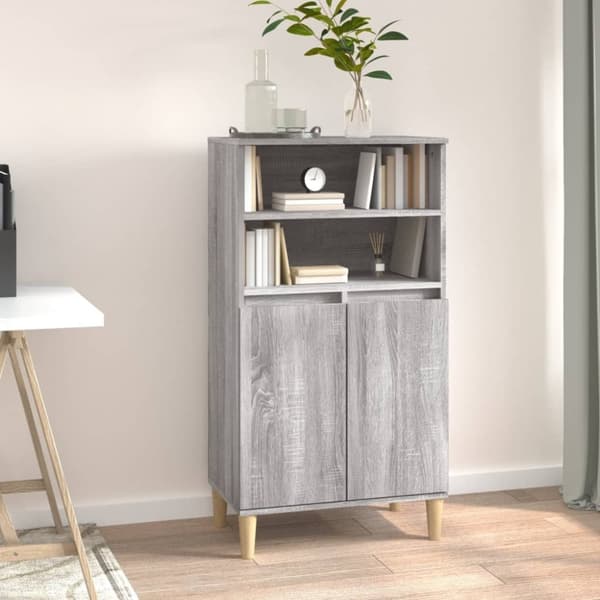 vidaXL skab 60x36x110 cm konstrueret træ Grå sonoma-eg