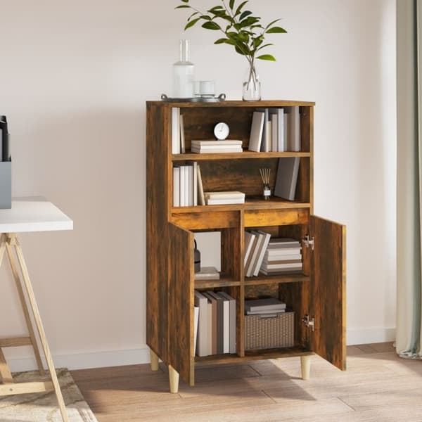 vidaXL skab 60x36x110 cm konstrueret træ Røget egetræ