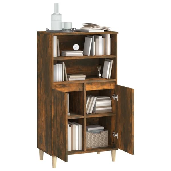 vidaXL skab 60x36x110 cm konstrueret træ Røget egetræ