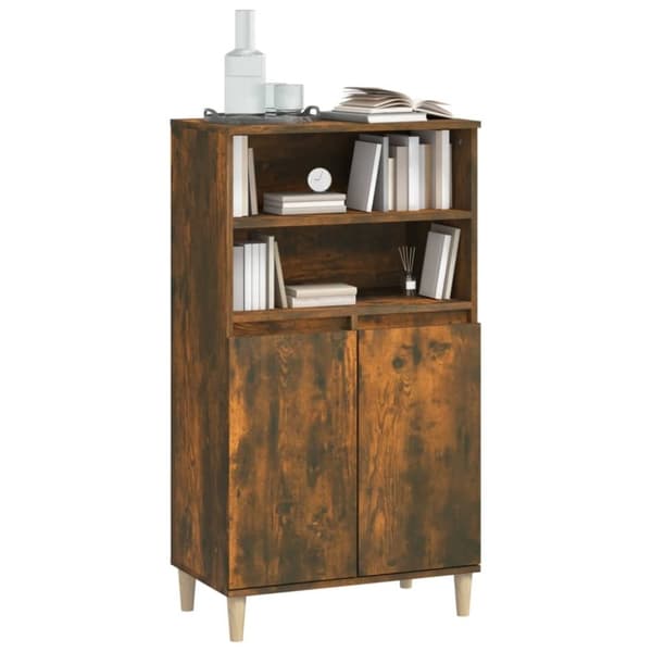 vidaXL skab 60x36x110 cm konstrueret træ Røget egetræ
