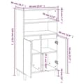 Miniatyrbillede 9 af 10: vidaXL skab 60x36x110 cm konstrueret træ Røget egetræ