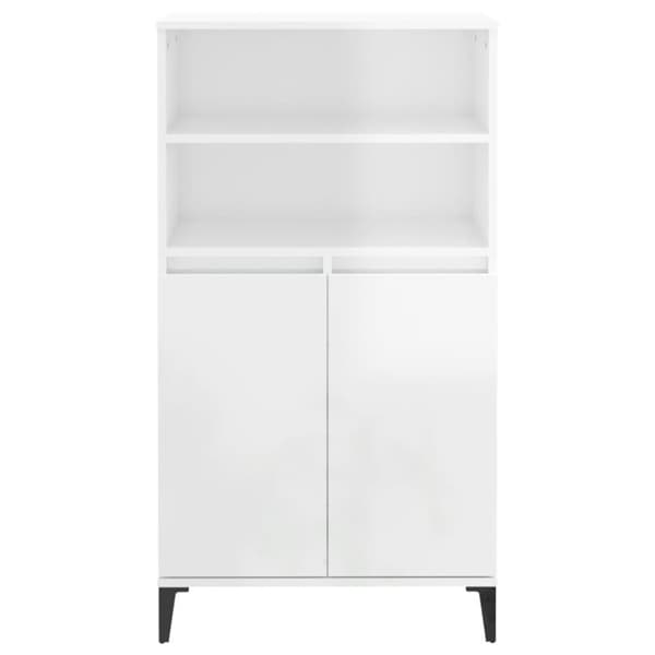 vidaXL skab 60x36x110 cm konstrueret træ hvid højglans