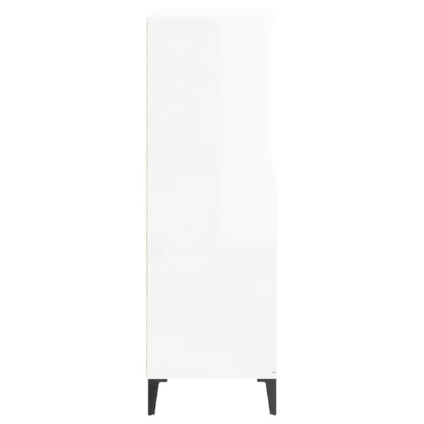 vidaXL skab 60x36x110 cm konstrueret træ hvid højglans