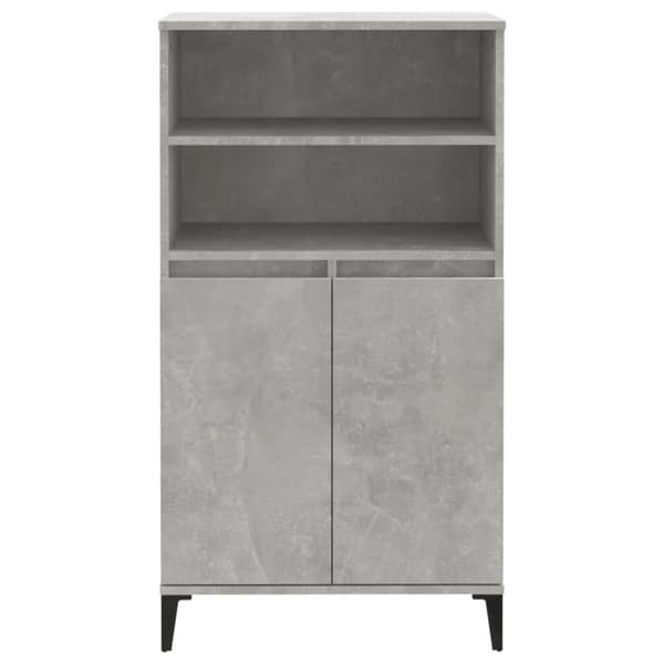 vidaXL Kaappi betoninharmaa 60x36x110 cm tekninen puu