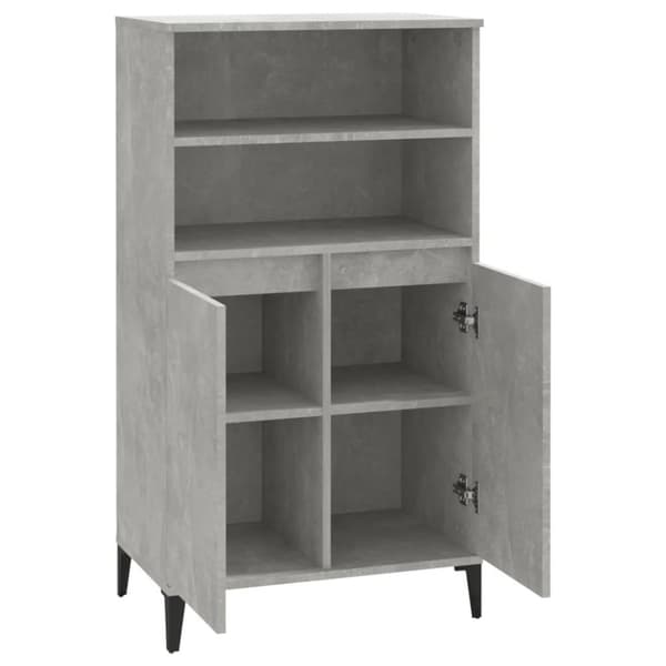 vidaXL Kaappi betoninharmaa 60x36x110 cm tekninen puu