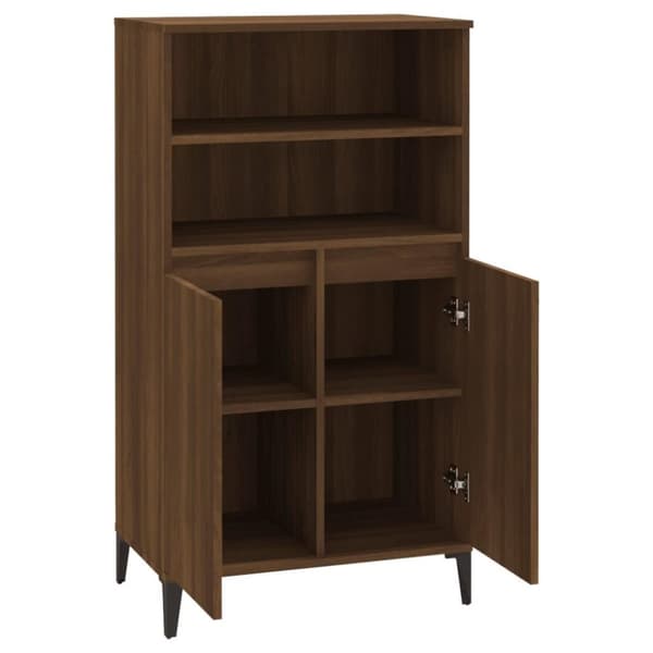vidaXL skab 60x36x110 cm konstrueret træ brun egetræsfarve