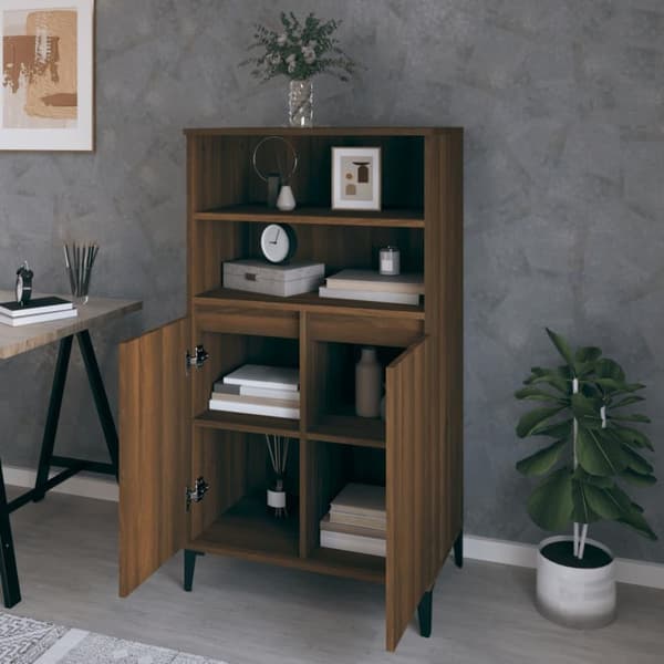 vidaXL skab 60x36x110 cm konstrueret træ brun egetræsfarve