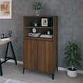 Miniatyrbillede 2 af 10: vidaXL skab 60x36x110 cm konstrueret træ brun egetræsfarve