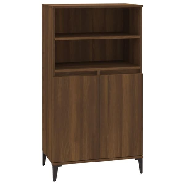 vidaXL skab 60x36x110 cm konstrueret træ brun egetræsfarve