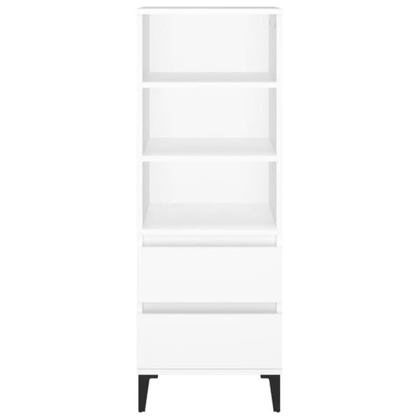 vidaXL højskab 40x36x110 cm konstrueret træ hvid