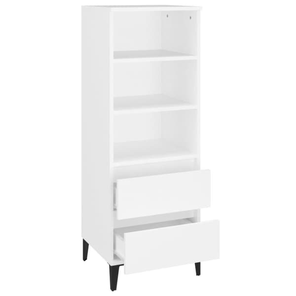 vidaXL højskab 40x36x110 cm konstrueret træ hvid