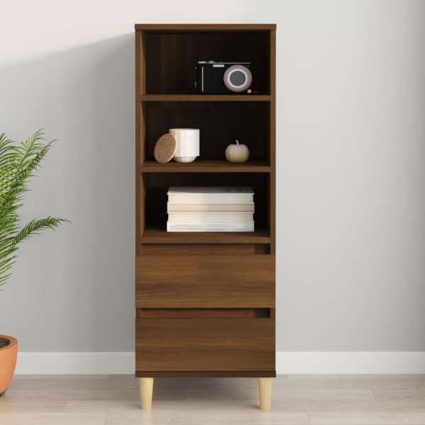 vidaXL skab 40x36x110 cm konstrueret træ brun egetræsfarve