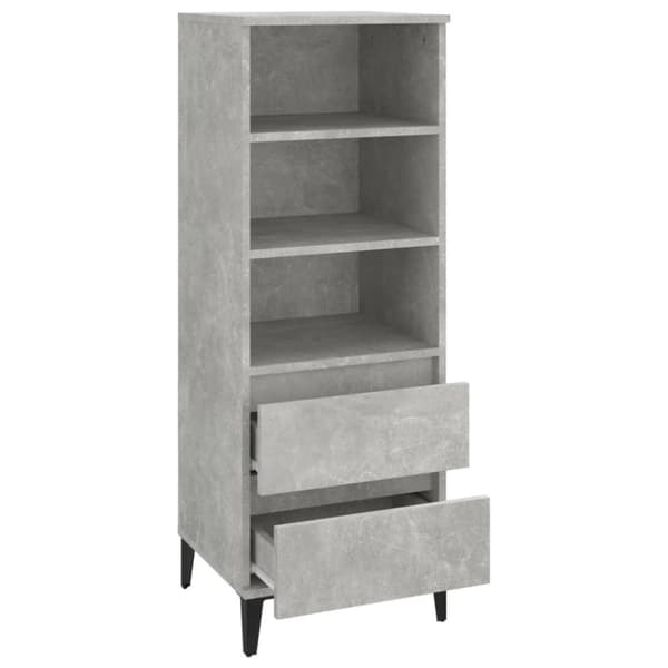 vidaXL skab 40x36x110 cm konstrueret træ betongrå