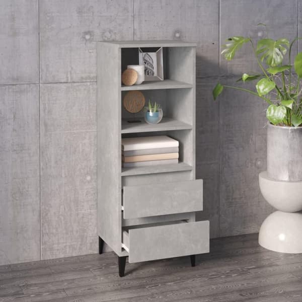 vidaXL skab 40x36x110 cm konstrueret træ betongrå