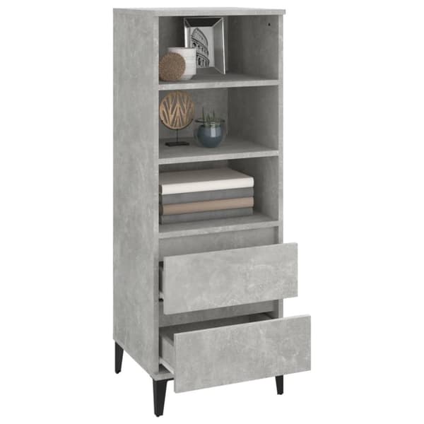 vidaXL skab 40x36x110 cm konstrueret træ betongrå