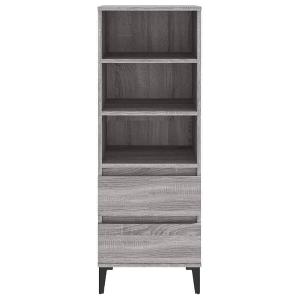 vidaXL skab 40x36x110 cm konstrueret træ Grå sonoma-eg
