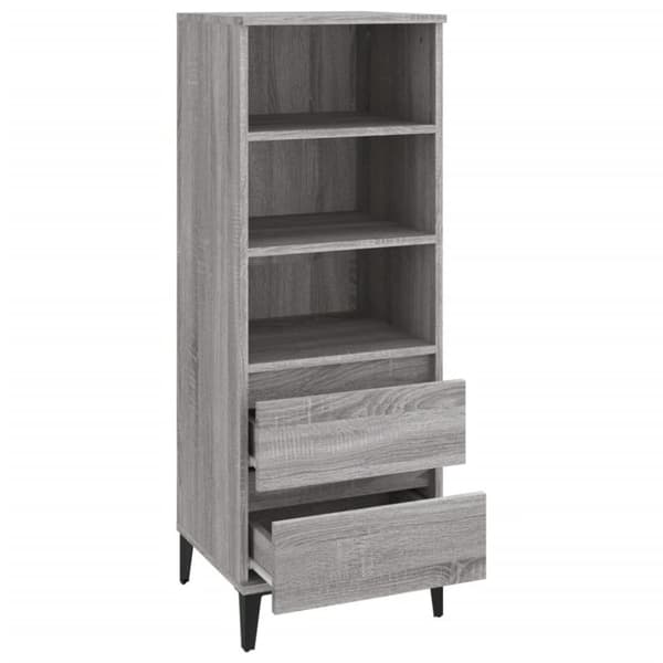 vidaXL skab 40x36x110 cm konstrueret træ Grå sonoma-eg