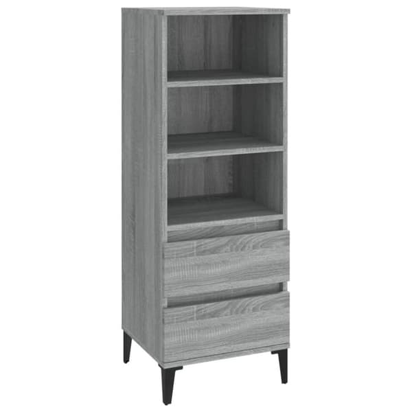 vidaXL skab 40x36x110 cm konstrueret træ Grå sonoma-eg
