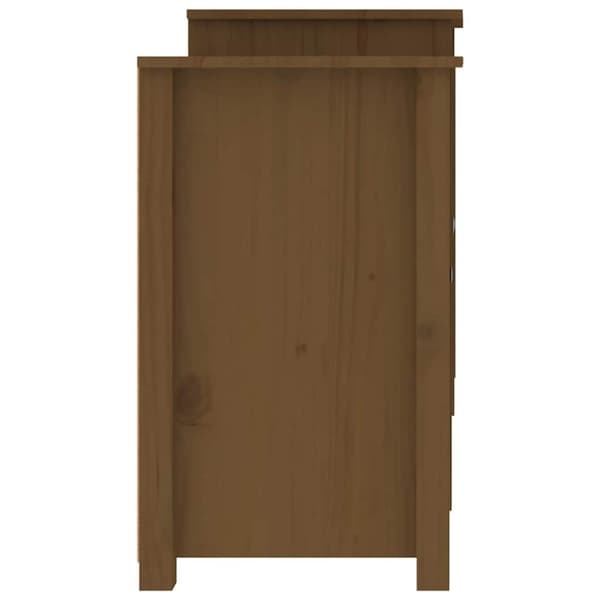 vidaXL skænk 164x37x68 cm massivt fyrretræ gyldenbrun