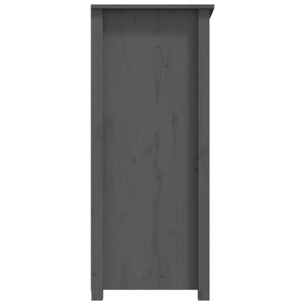 vidaXL Skänk grå 83x41,5x100 cm massiv furu