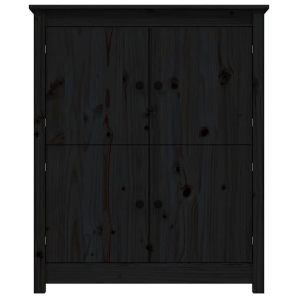 vidaXL Skjenk svart 83x41,5x100 cm heltre furu