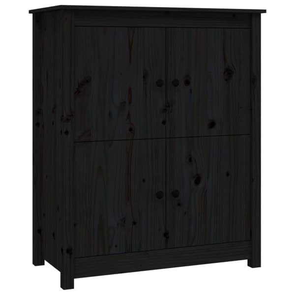vidaXL Skjenk svart 83x41,5x100 cm heltre furu