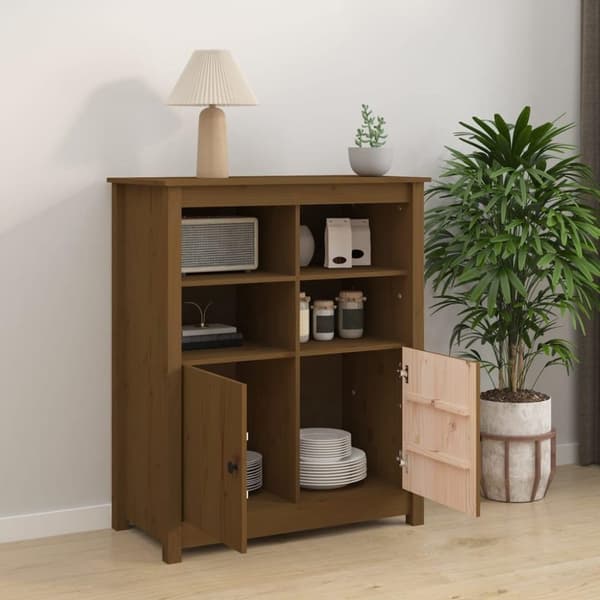 vidaXL Skänk honungsbrun 83x41,5x100 cm massiv furu