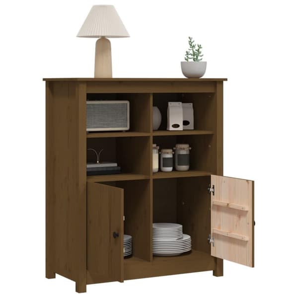 vidaXL Skänk honungsbrun 83x41,5x100 cm massiv furu