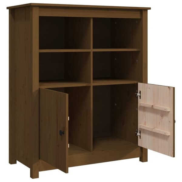 vidaXL Skänk honungsbrun 83x41,5x100 cm massiv furu