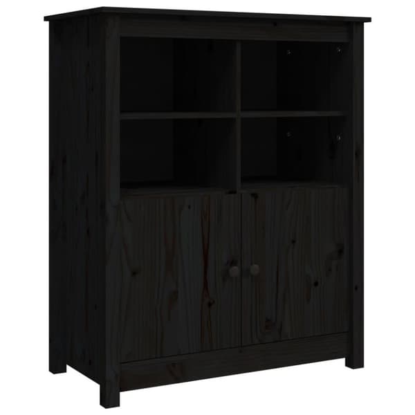vidaXL Skjenk svart 83x41,5x100 cm heltre furu