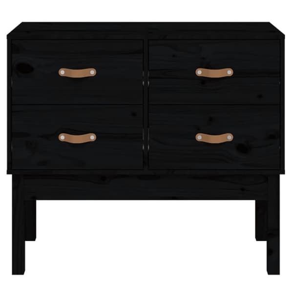vidaXL Konsolbord svart 90x40x78 cm massiv furu