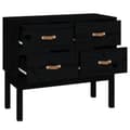 Miniatyrbild 4 av 10: vidaXL Konsolbord svart 90x40x78 cm massiv furu