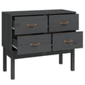 Miniatyrbilde 3 av 10: vidaXL Konsollskap grå 90x40x78 cm heltre furu