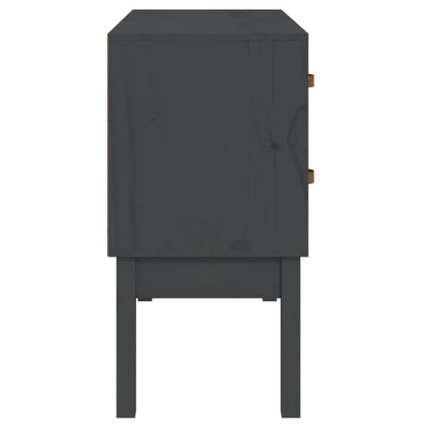 vidaXL Konsollskap grå 90x40x78 cm heltre furu