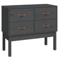 Miniatyrbilde 1 av 10: vidaXL Konsollskap grå 90x40x78 cm heltre furu