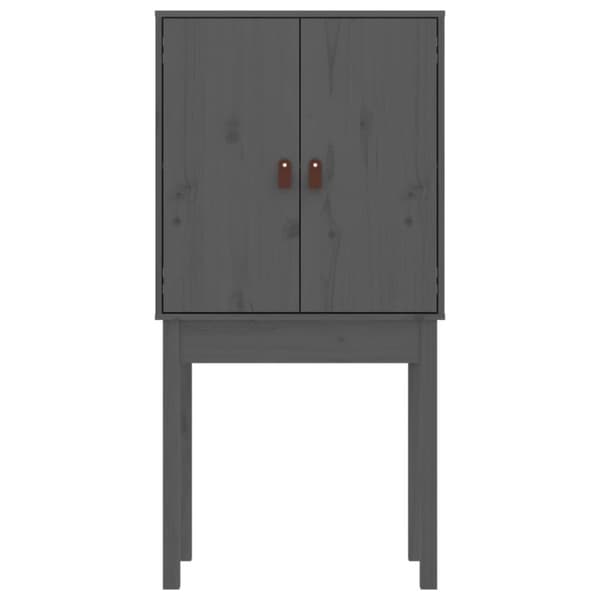 vidaXL Highboard grå 60x40x120 cm heltre furu