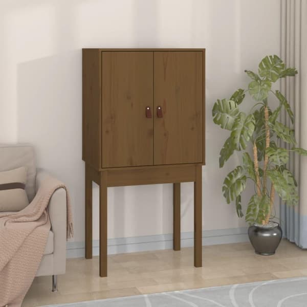 vidaXL Highboard honningbrun 60x40x120 cm heltre furu