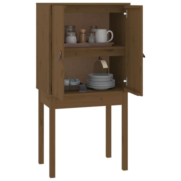 vidaXL Highboard honningbrun 60x40x120 cm heltre furu