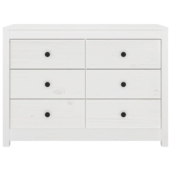 vidaXL Sidoskåp vit 100x40x72 cm massiv furu