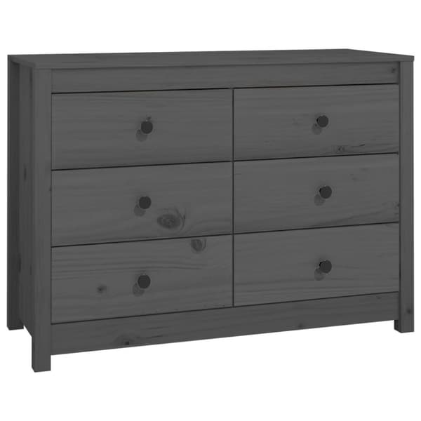 vidaXL Sidoskåp grå 100x40x72 cm massiv furu