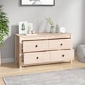 Miniatyrbilde 5 av 11: vidaXL Sideskap 100x40x54 cm heltre furu