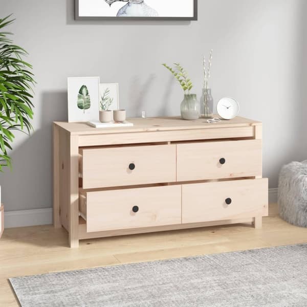 vidaXL Sideskap 100x40x54 cm heltre furu