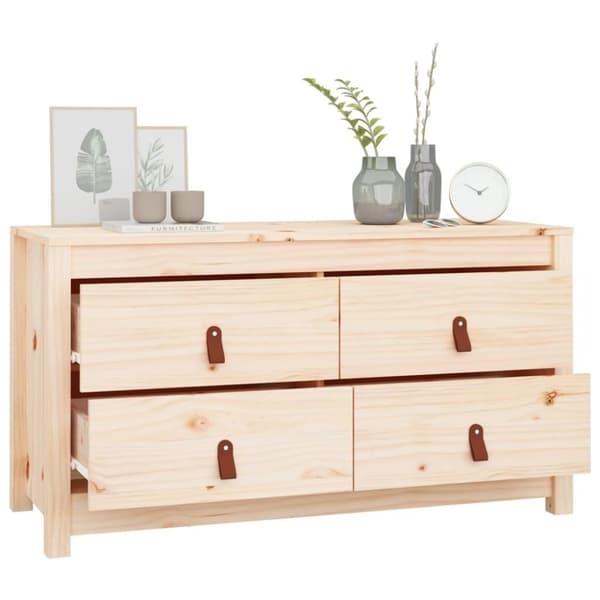 vidaXL Sideskap 100x40x54 cm heltre furu
