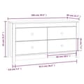 Miniatyrbilde 9 av 11: vidaXL Sideskap 100x40x54 cm heltre furu