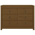 Miniatyrbilde 3 av 11: vidaXL Sideskap honningbrun 100x40x72 cm heltre furu