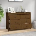 Miniatyrbilde 5 av 11: vidaXL Sideskap honningbrun 100x40x72 cm heltre furu