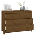 Miniatyrbilde 6 av 11: vidaXL Sideskap honningbrun 100x40x72 cm heltre furu