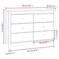 Miniatyrbilde 9 av 11: vidaXL Sideskap honningbrun 100x40x72 cm heltre furu